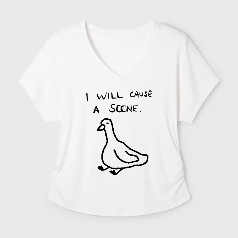 Tokyo-Tiger Stupid Goose Funny Japan Retro Modal Dolman Sleeve T-Shirt