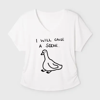 Tokyo-Tiger Stupid Goose Funny Japan Retro Modal Dolman Sleeve T-Shirt