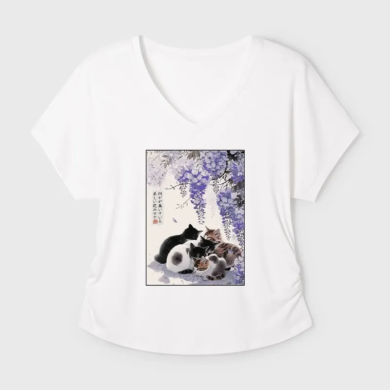 Tokyo-Tiger Cats plotting under the wisteria Modal Dolman Sleeve T-Shirt