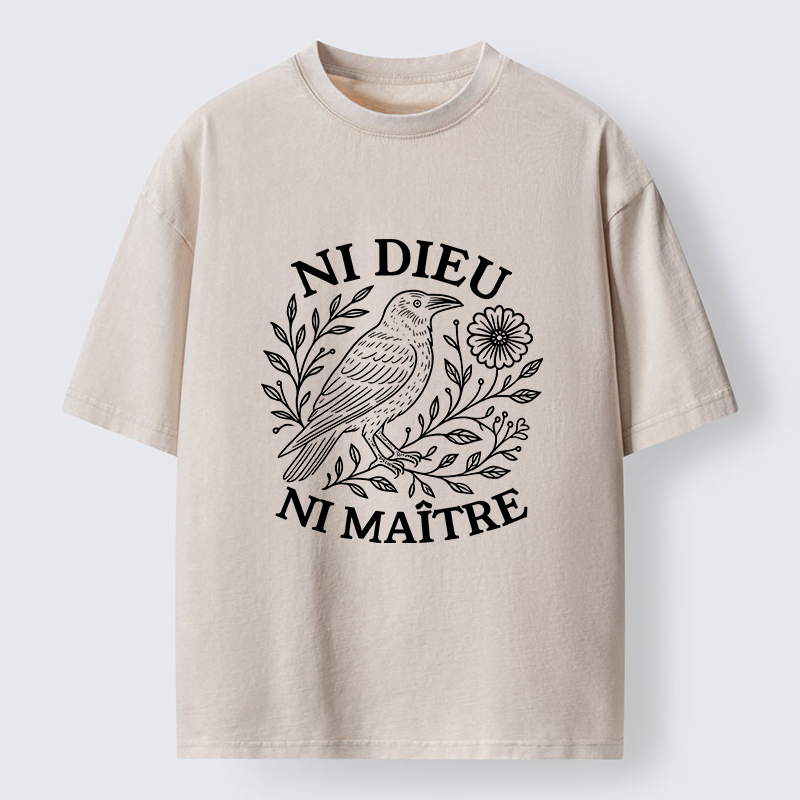 Tokyo-Tiger Free Crow Simple Washed T-Shirt