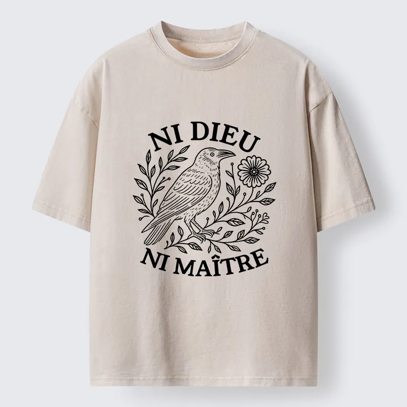 Tokyo-Tiger Free Crow Simple Washed T-Shirt