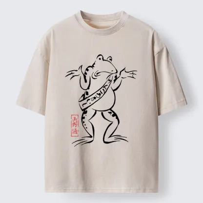 Tokyo-Tiger Helpless Frog Washed T-Shirt