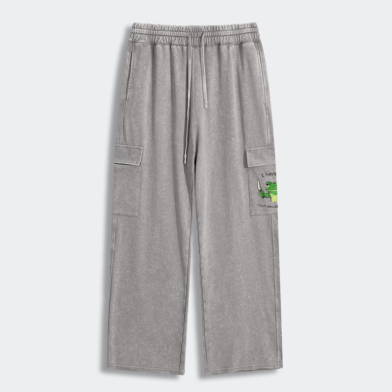 Tokyo-Tiger Impatient Frog Washed Utility Sweatpants