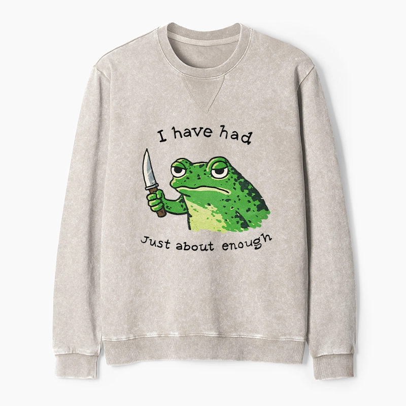 Tokyo-Tiger Impatient Frog Washed Terry Sweatshirt