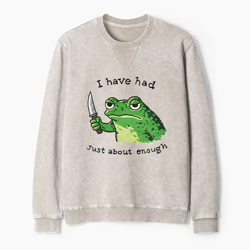 Tokyo-Tiger Impatient Frog Washed Terry Sweatshirt