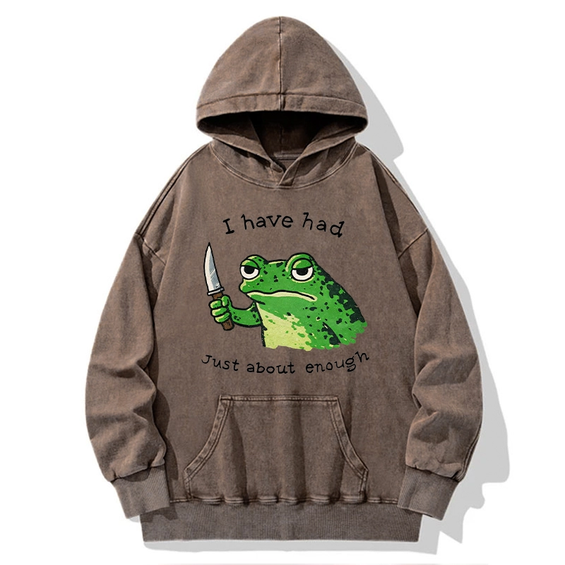 Tokyo-Tiger Impatient Frog Washed Hoodie