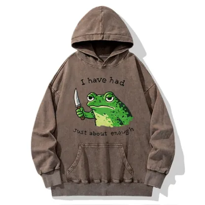 Tokyo-Tiger Impatient Frog Washed Hoodie