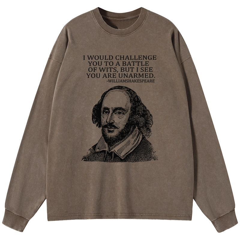 Tokyo-Tiger Your Intelligence Is Inferior To Mine Washed Long Sleeve T-Shirt