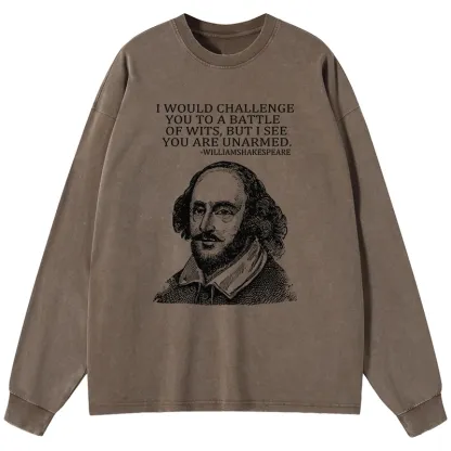 Tokyo-Tiger Your Intelligence Is Inferior To Mine Washed Long Sleeve T-Shirt