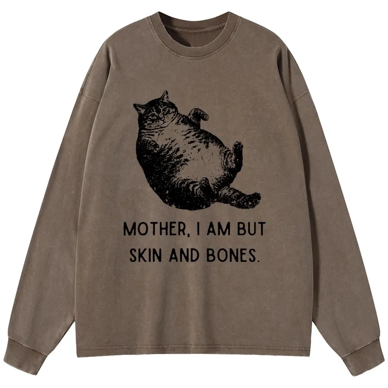 Tokyo-Tiger Overweight Cat And Its Doting Owner Washed Long Sleeve T-Shirt