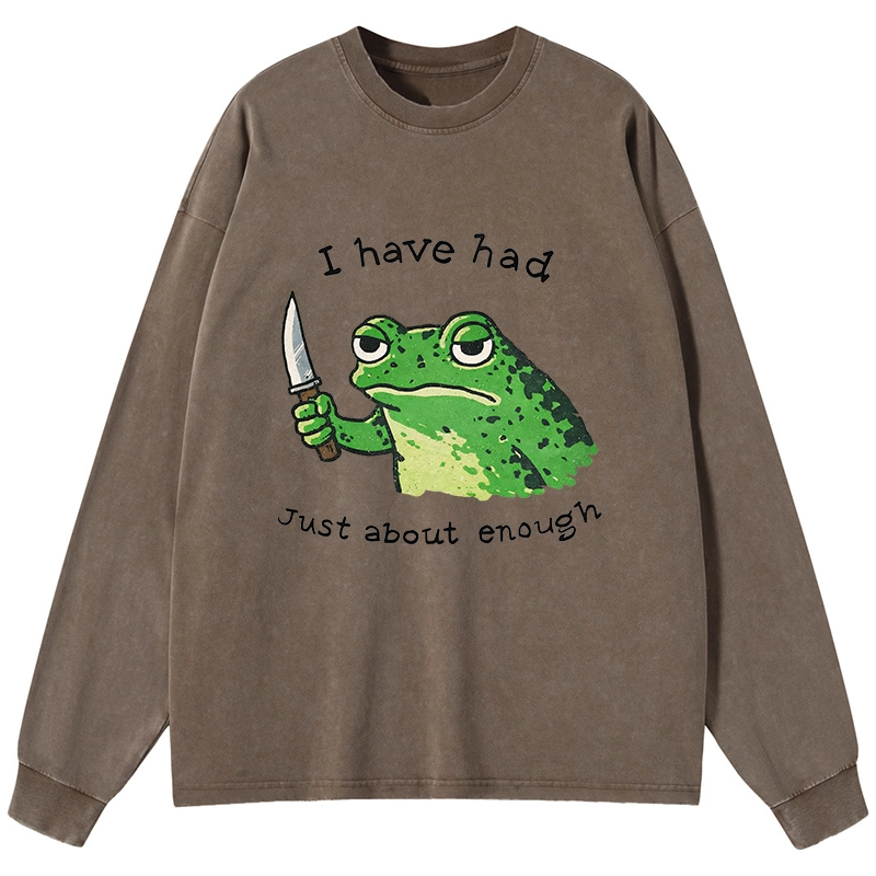 Tokyo-Tiger Impatient Frog Washed Long Sleeve T-Shirt