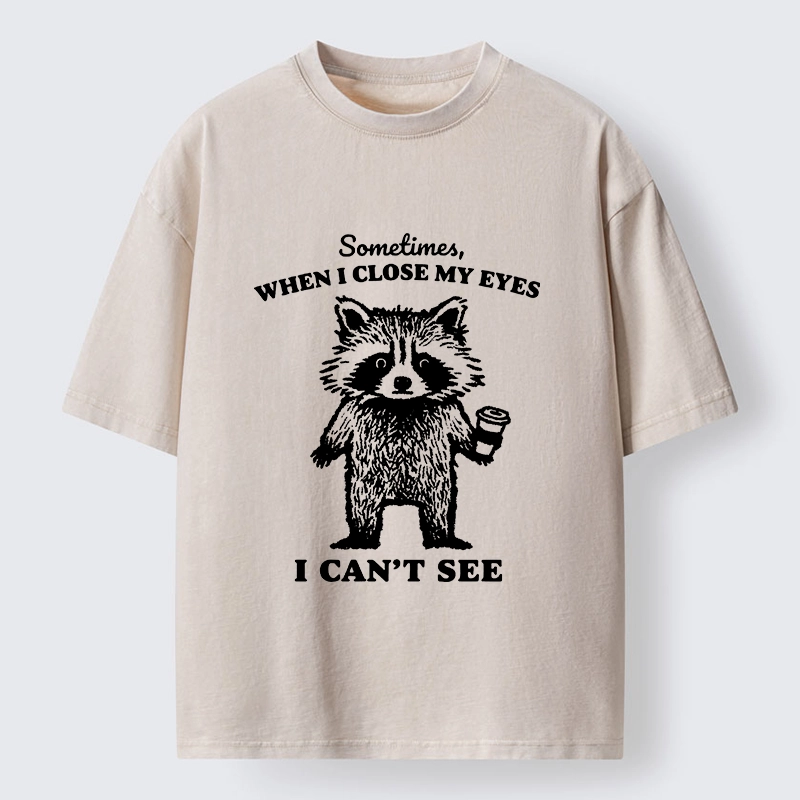 Tokyo-Tiger When Eyes Are Closed Washed T-Shirt