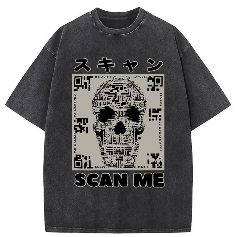 Tokyo-Tiger Please Scan Me Washed T-Shirt