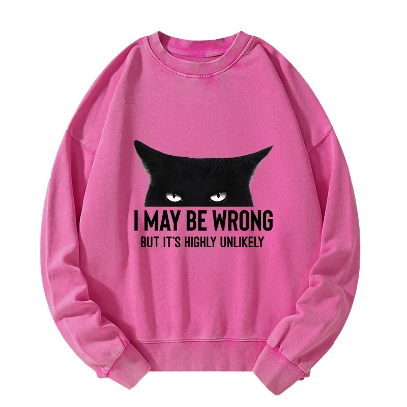 Tokyo-Tiger Cat Can Do No Wrong Washed Sweatshirt