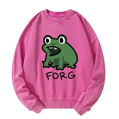 Tokyo-Tiger Funny Forg Japan Washed Sweatshirt