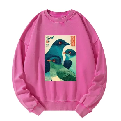 Tokyo-Tiger Petrels Of The Painted Sea Washed Sweatshirt