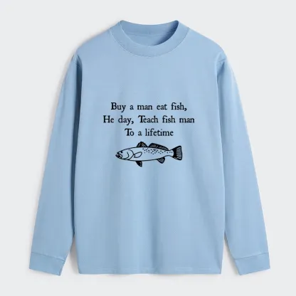 Tokyo-Tiger Man Eat Fish Meme Classic Long Sleeve T-Shirt