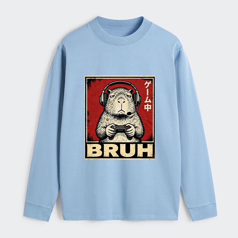 Tokyo-Tiger Funny Capybara Playing Games Classic Long Sleeve T-Shirt