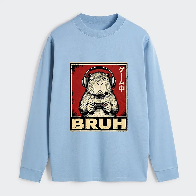 Tokyo-Tiger Funny Capybara Playing Games Classic Long Sleeve T-Shirt