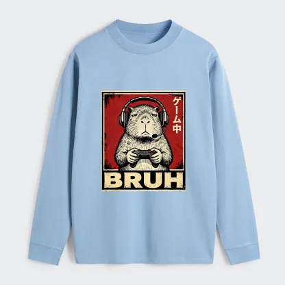 Tokyo-Tiger Funny Capybara Playing Games Classic Long Sleeve T-Shirt