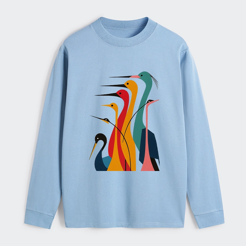 Tokyo-Tiger Various Types Of Cranes Classic Long Sleeve T-Shirt