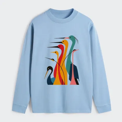 Tokyo-Tiger Various Types Of Cranes Classic Long Sleeve T-Shirt