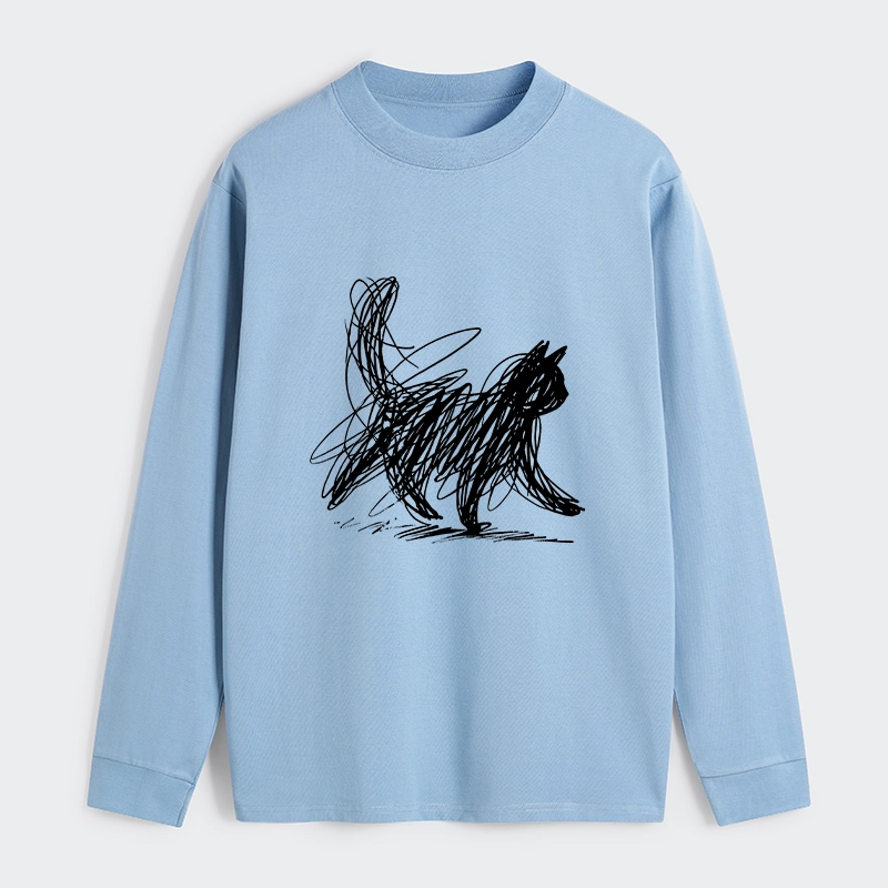 Tokyo-Tiger Minimalist Cat Art Classic Long Sleeve T-Shirt