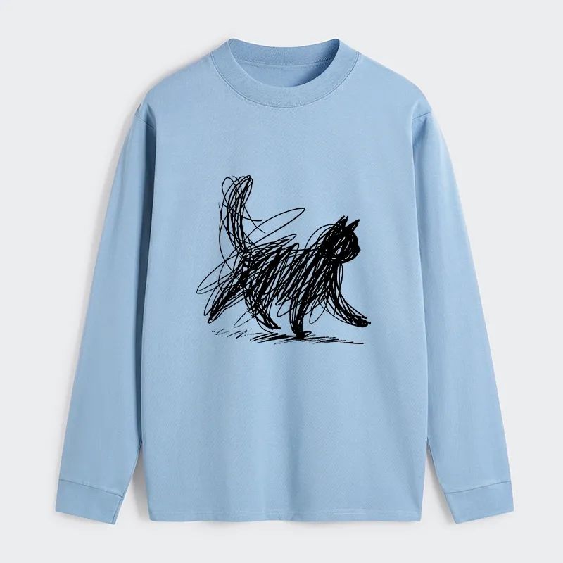 Tokyo-Tiger Minimalist Cat Art Classic Long Sleeve T-Shirt