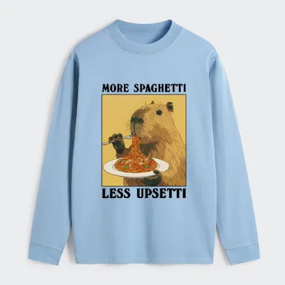 Tokyo-Tiger Capybara Eating Pasta Classic Long Sleeve T-Shirt