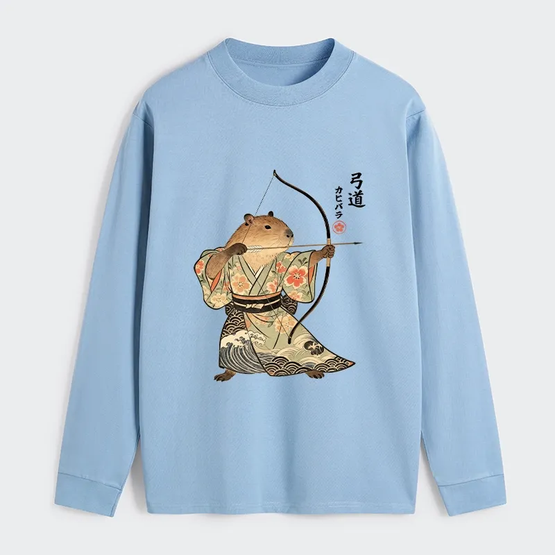 Tokyo-Tiger Capybara Archery Classic Long Sleeve T-Shirt