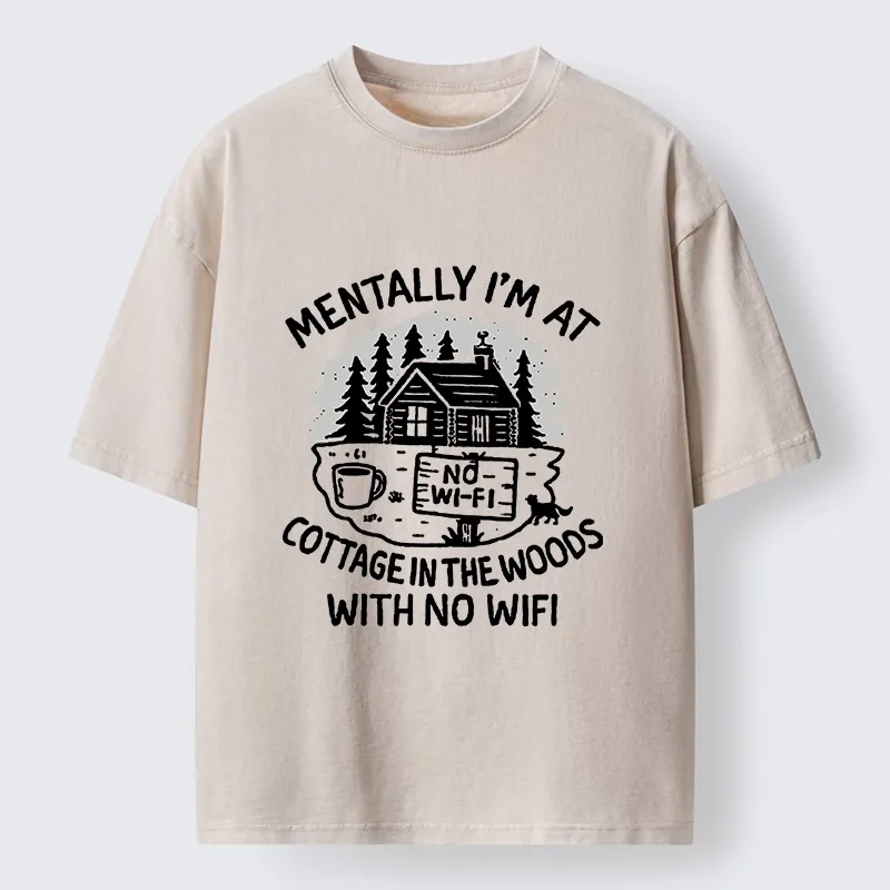 Tokyo-Tiger Dreaming Of A Woodland Cottage Washed T-Shirt