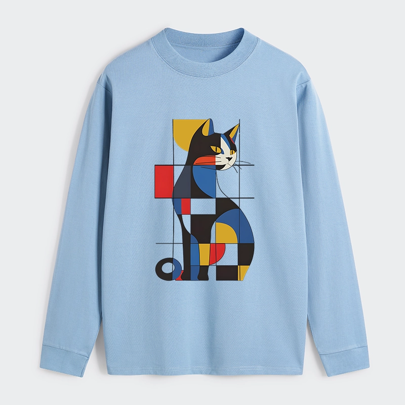 Tokyo-Tiger Mondrian Cat Classic Long Sleeve T-Shirt