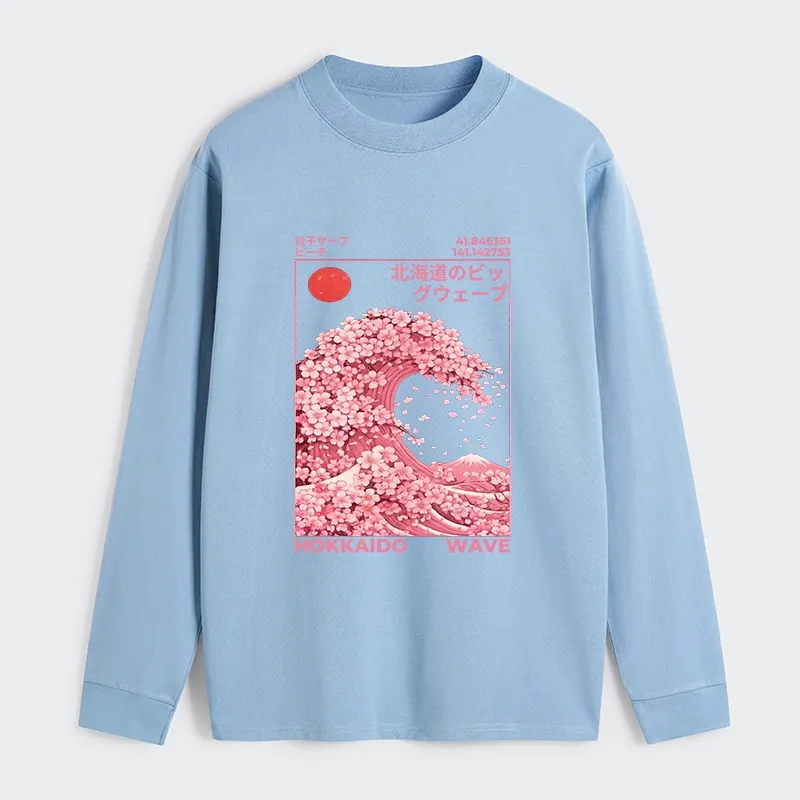 Tokyo-Tiger Sakura Wave Classic Long Sleeve T-Shirt