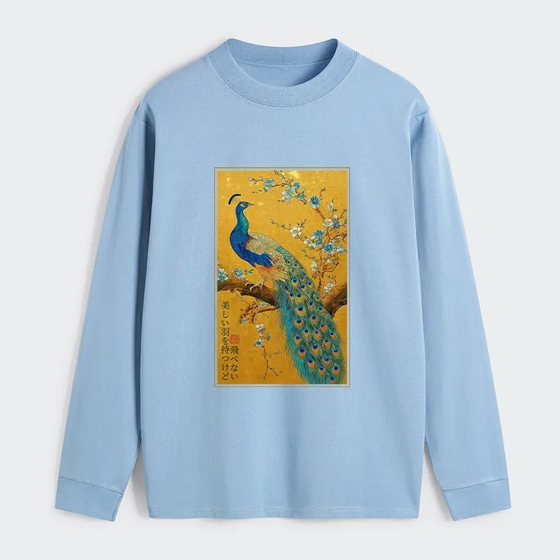Tokyo-Tiger The Peacock's Silent Elegance Classic Long Sleeve T-Shirt