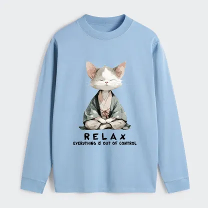 Tokyo-Tiger Zen Cat Relaxation，Everything's Out Of Control Classic Long Sleeve T-Shirt