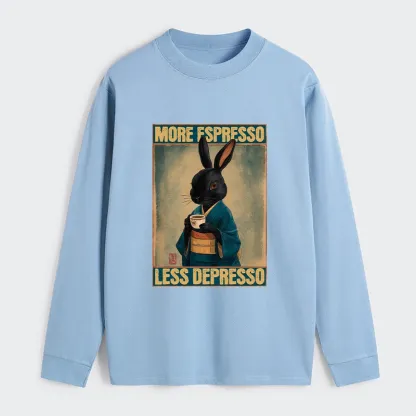 Tokyo-Tiger More Espresso Less Depresso Rabbit Classic Long Sleeve T-Shirt