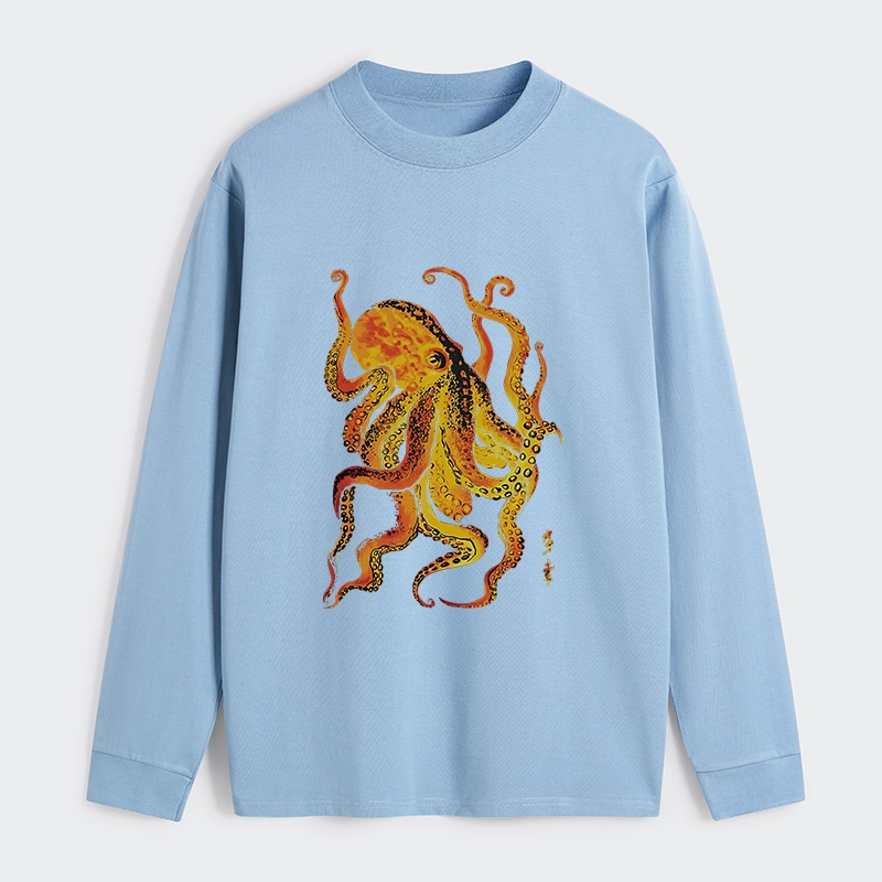 Tokyo-Tiger Deep Sea Gorgeous Octopus Classic Long Sleeve T-Shirt