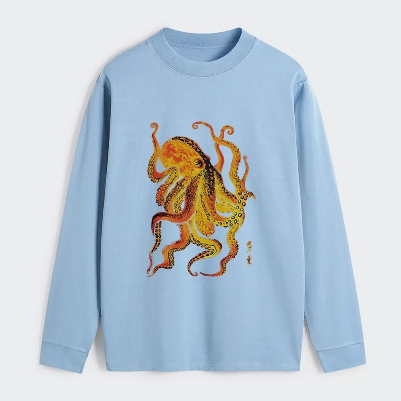 Tokyo-Tiger Deep Sea Gorgeous Octopus Classic Long Sleeve T-Shirt
