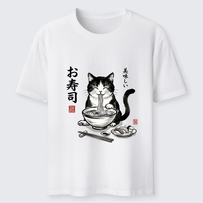 Tokyo-Tiger Cats Eat Japanese Food Classic T-Shirt