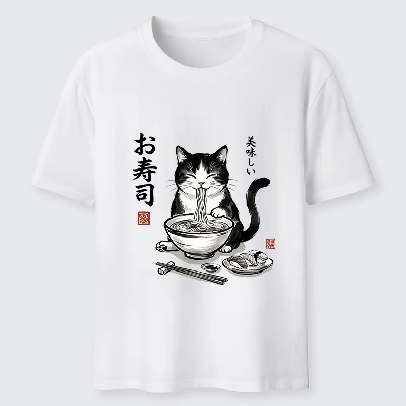 Tokyo-Tiger Cats Eat Japanese Food Classic T-Shirt