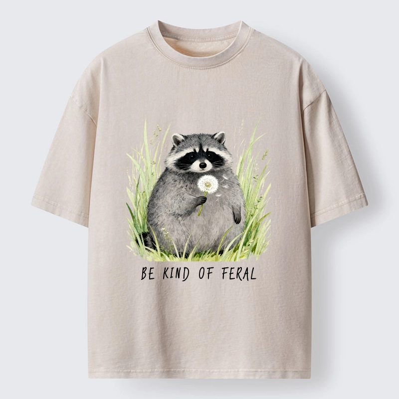 Tokyo-Tiger Gentle Feral Raccoon Moments Washed T-Shirt