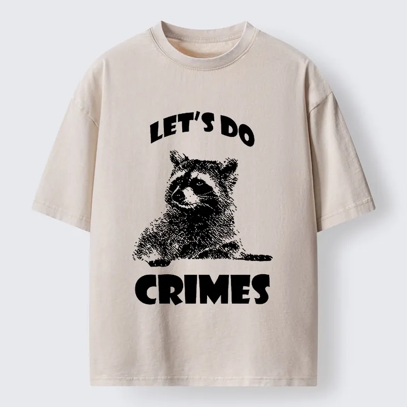 Tokyo-Tiger Raccoon’s Crime Pact Washed T-Shirt Sale