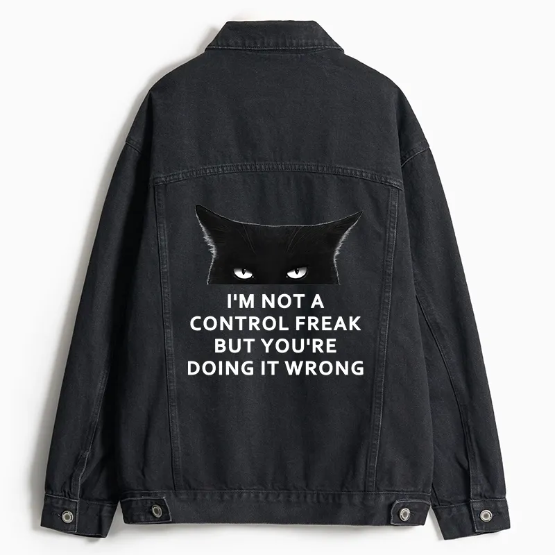 Tokyo-Tiger Control Freak Funny Jean Jacket