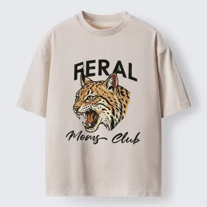 Tokyo-Tiger Lynx Roaring For Mom Power Washed T-Shirt