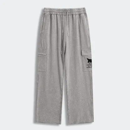 Tokyo-Tiger Control Freak Funny Washed Utility Sweatpants