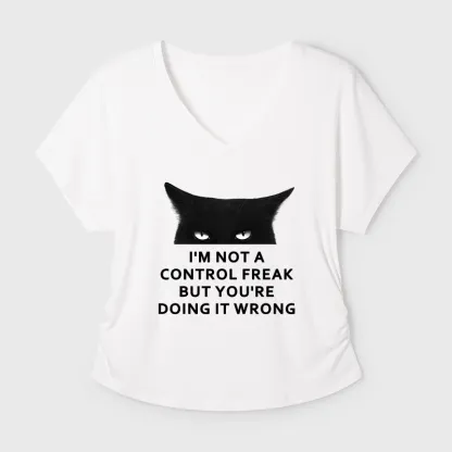 Tokyo-Tiger Control Freak Funny Modal Dolman Sleeve T-Shirt