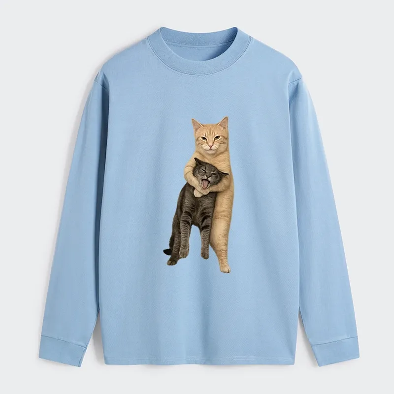 Tokyo-Tiger Orange Cat’s Tight Embrace Classic Long Sleeve T-Shirt