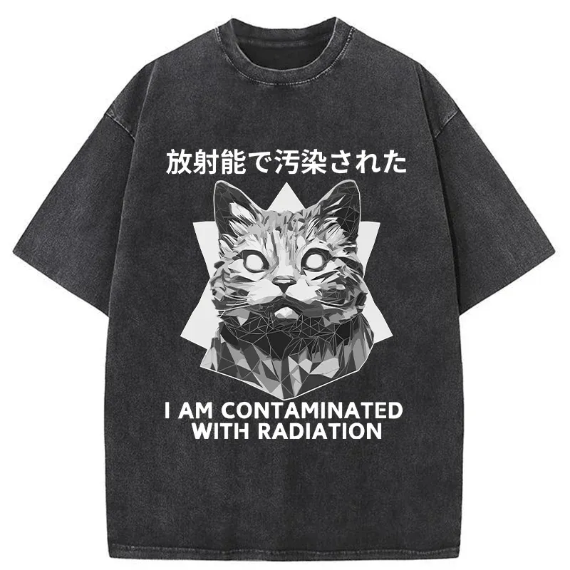 Tokyo-Tiger Mutated Cat Washed T-Shirt