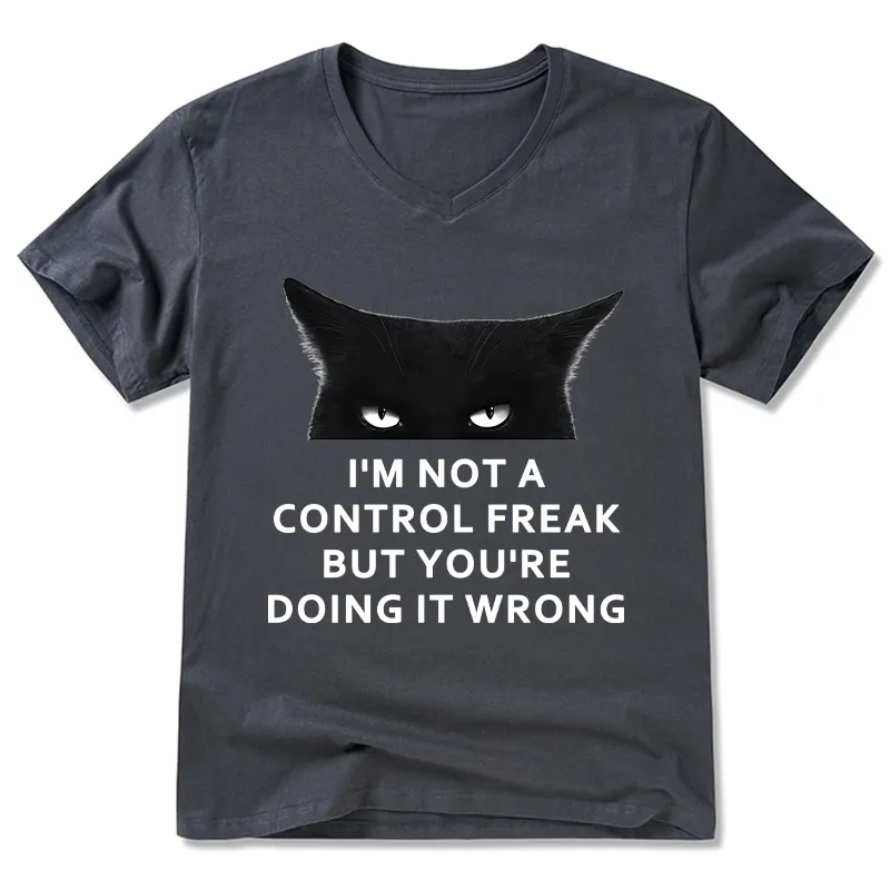 Tokyo-Tiger Control Freak Funny V-Neck Classic T-Shirt