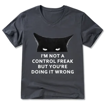 Tokyo-Tiger Control Freak Funny V-Neck Classic T-Shirt